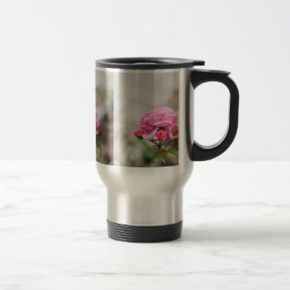 pink rose travel mug