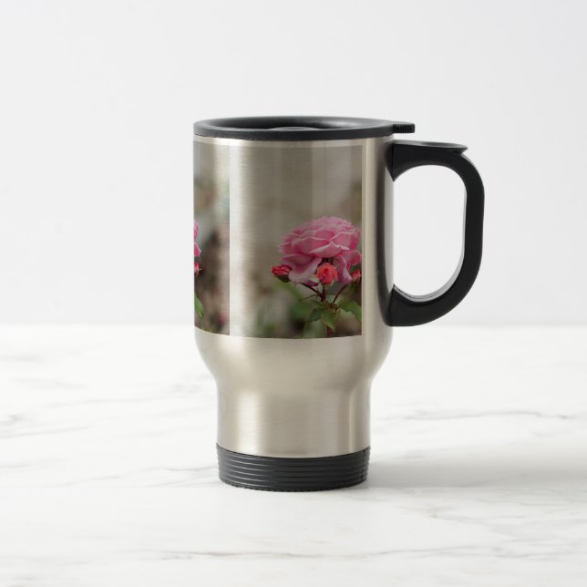 pink rose travel mug (Right)