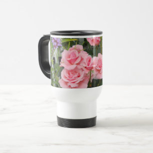Pink Rose Travel Mug