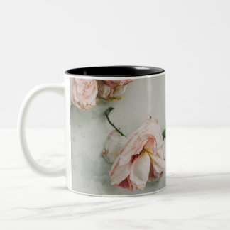Pink Rose  Two-Tone Coffee Mug