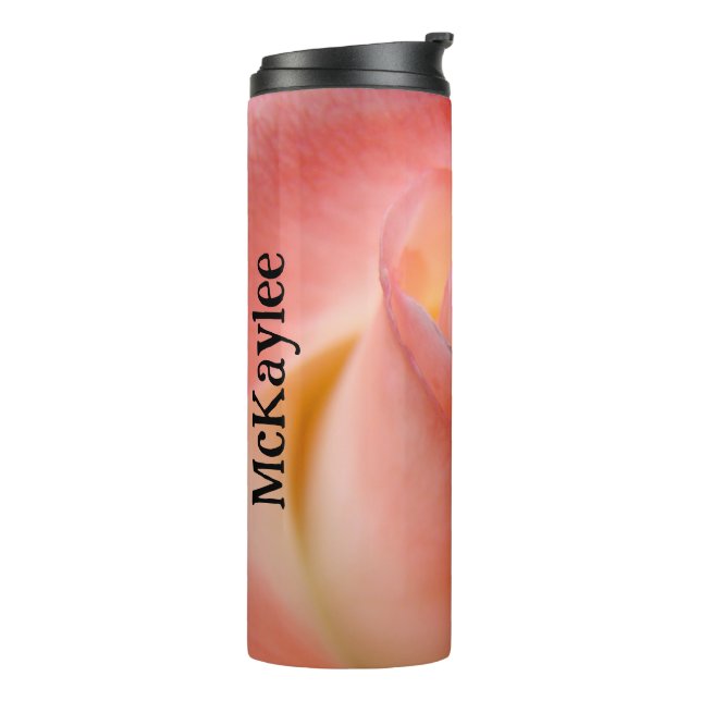 Pink Rose Valentines Love Water Bottle (Rotated Left)