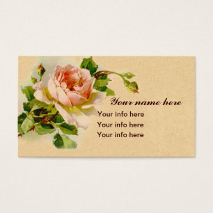 Pink Rose Vintage Style Watercolor Painting