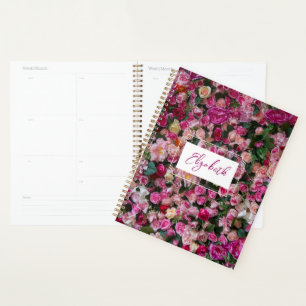 Pink Rose Wall Weekly Planner