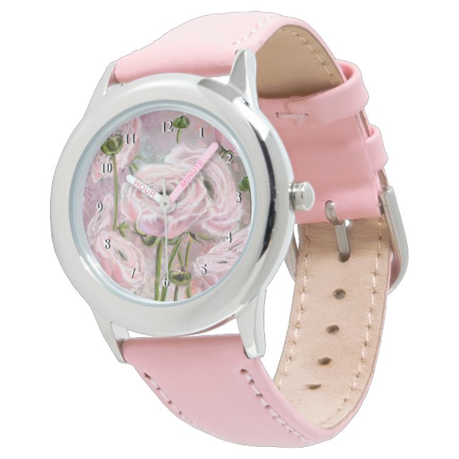 Pink Rose Watch - Painting (Angled)
