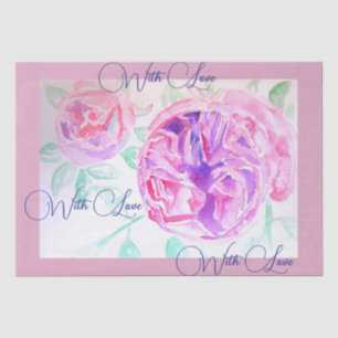 Pink Rose Watercolor Lilac Roses Flower Floral Tissue Paper