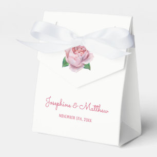 Pink Rose Wedding Favour Box