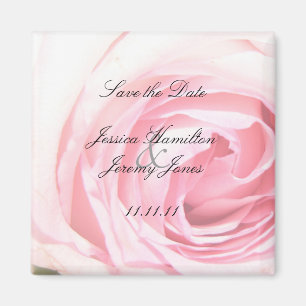 Pink Rose Wedding Magnet Favours