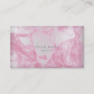 Pink Rose White Gray Marble Vip Appointment Silver Card