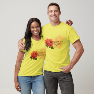 Pink rose with text T-Shirt