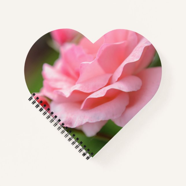 Pink Rose Wrapped Canvas Notebook (Front)