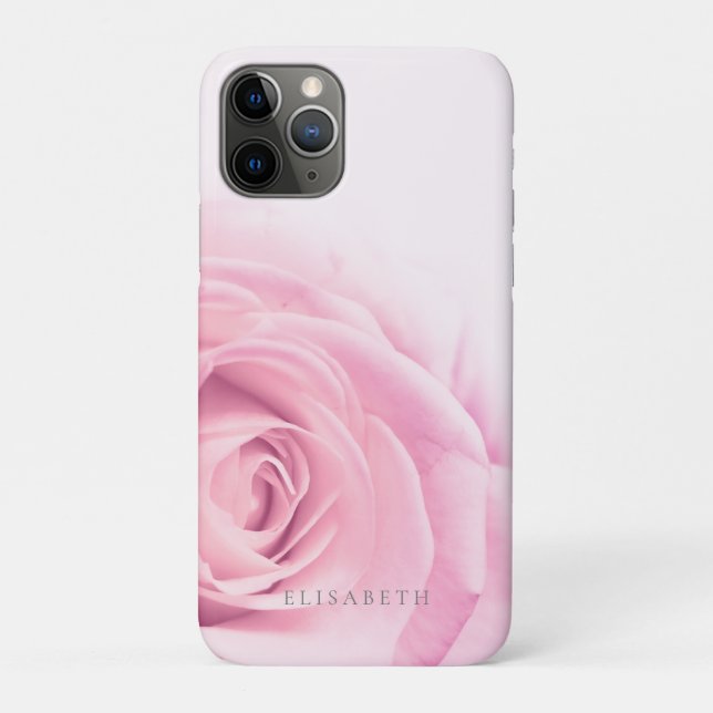Pink Rose & Your Name Case-Mate iPhone Case (Back)