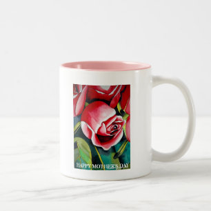 Pink Rosebud flower Happy Mother's Day mug