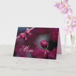 Pink Rosebud Mother's Day Card