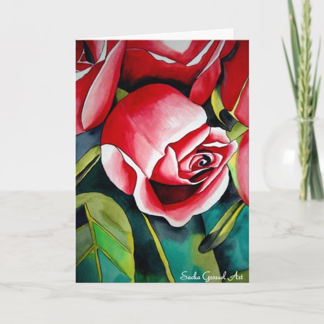 Pink Rosebud Mother's Day card with poem (Front)