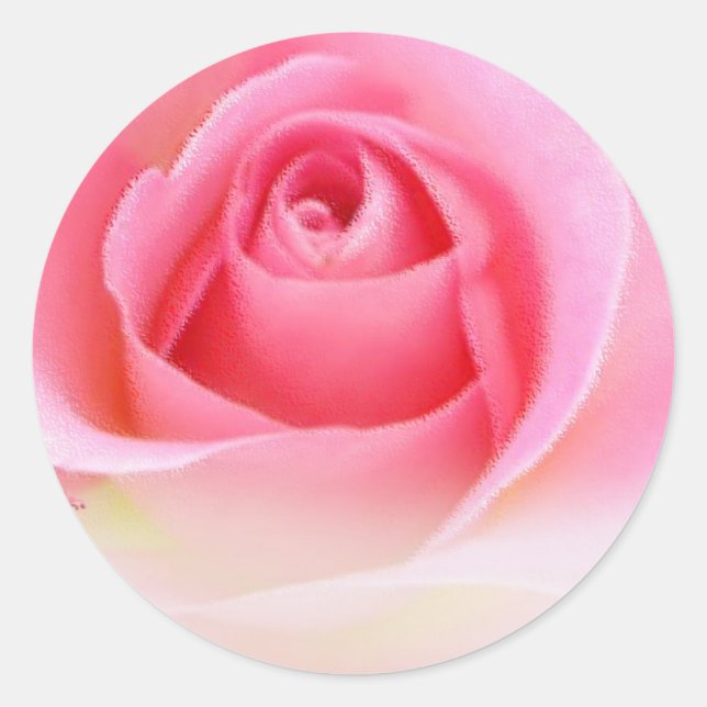 Pink rosebud stickers (Front)