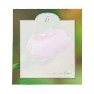 Pink Rosebud Wildflower Custom Notepad
