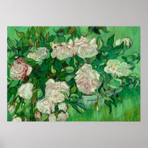 Pink Roses, 1890 by Vincent van Gogh Poster