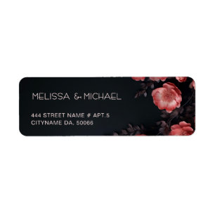 Pink Roses 3D Dark Flowers Wedding