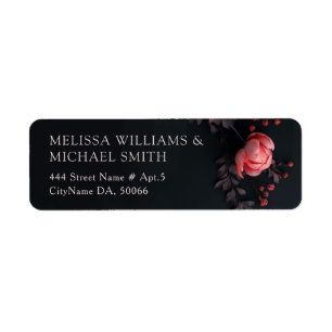Pink Roses 3D Dark Flowers Wedding