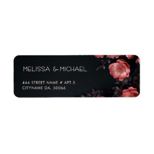 Pink Roses 3D Dark Flowers Wedding