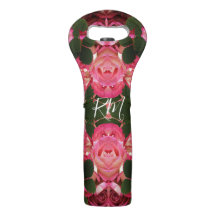 Pink Roses Abstract Oil Painting Monogrammed