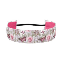 Pink Roses and Butterflies Watercolor Floral