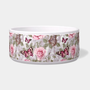 Pink Roses and Butterflies Watercolor Floral