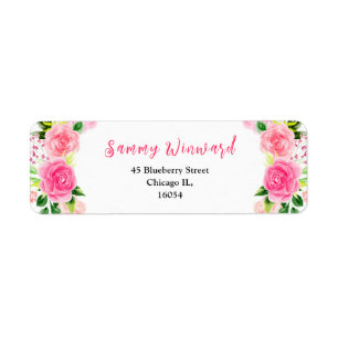 Pink Roses and Foliage Bridal Shower