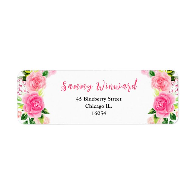 Pink Roses and Foliage Bridal Shower (Front)