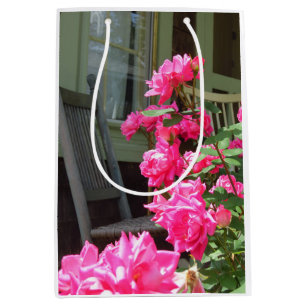 Pink Roses and Rocker - Martha's Vineyard Medium Gift Bag