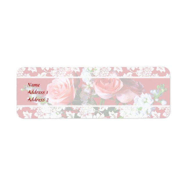 Pink Roses and Snapdragons Wedding Invitation (Front)