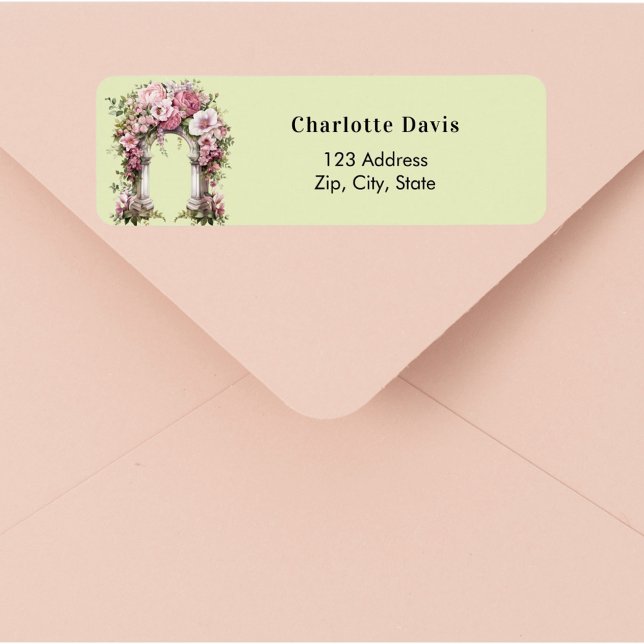 Pink roses arch garden return address  (Creator Uploaded)