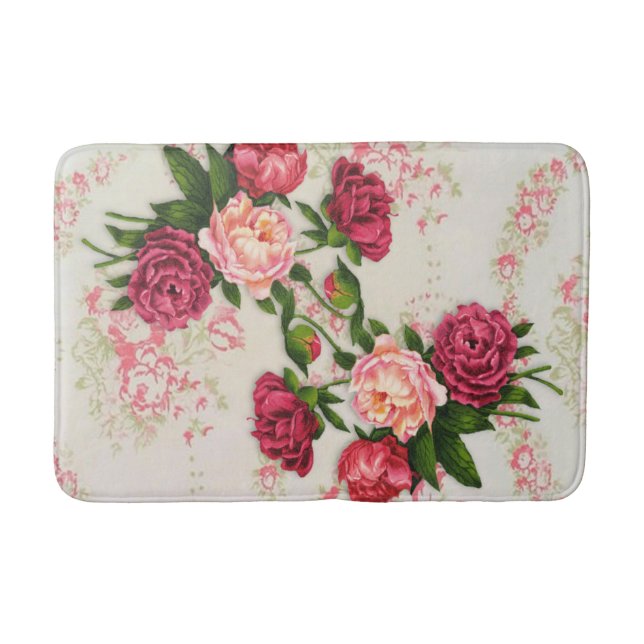 Pink Roses Bath Mat (Front)