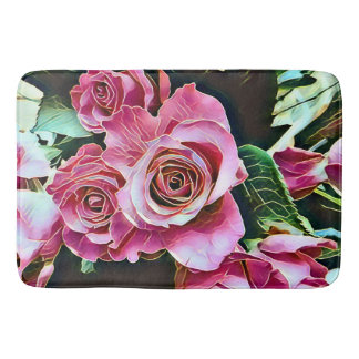 PINK ROSES BATH MAT