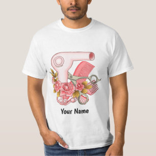 Pink Roses Beautician T-Shirt