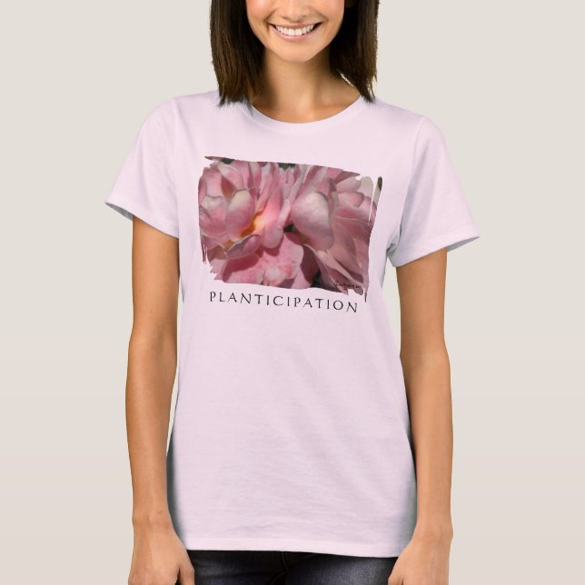 Pink Roses Bloom Tank Top Tee (Front)