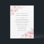 Pink Roses Blush Floral Watercolor Wedding Invitation<br><div class="desc">Pink Roses Blush Floral Watercolor Wedding Invitation 

See our store for lots more Wedding Invitations and matching items.</div>