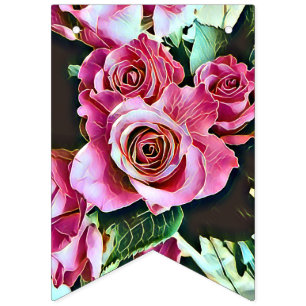 PINK ROSES BUNTING 