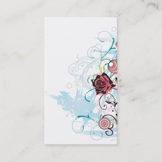 Pink roses Business Card (Front)