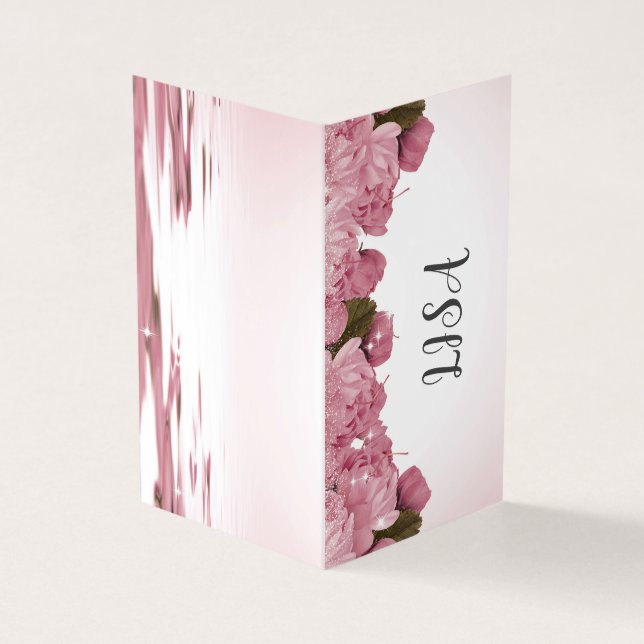 PINK ROSES  BUSINESS CARD (Outside)