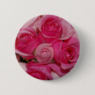 Pink Roses - Button