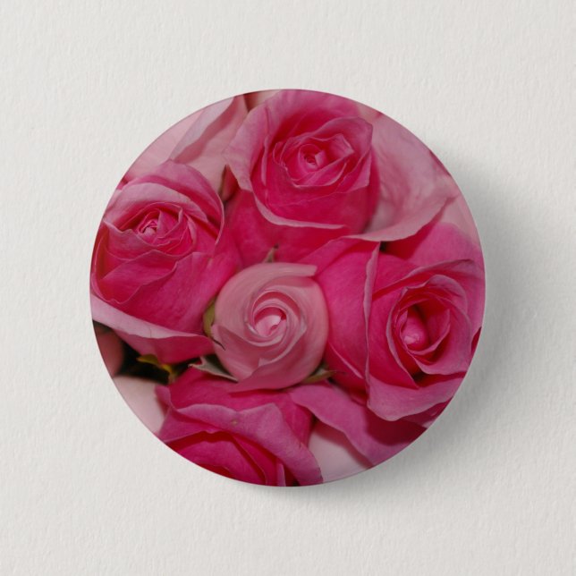 Pink Roses - Button (Front)