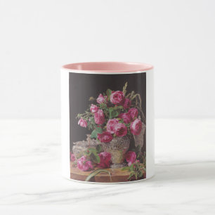 Pink Roses (by Ferdinand Georg Waldmüller) Mug