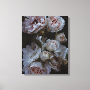 Pink roses canvas print