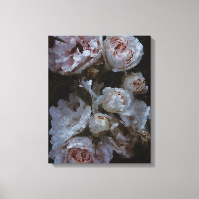 Pink roses canvas print (Front)