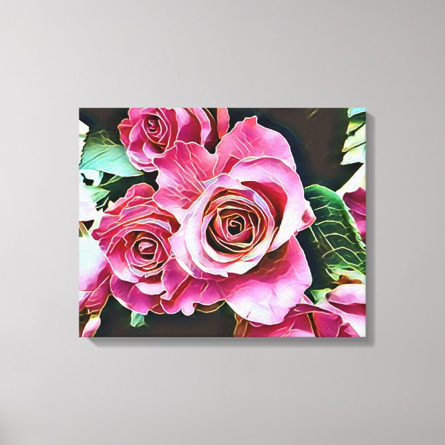 PINK ROSES CANVAS PRINT (Front)