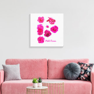 Pink Roses Canvas Print