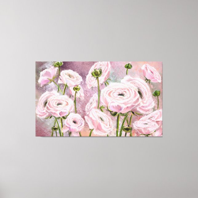 Pink Roses Canvas Print - Painting (Front)