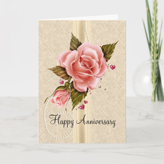 Pink Roses Card (Front)