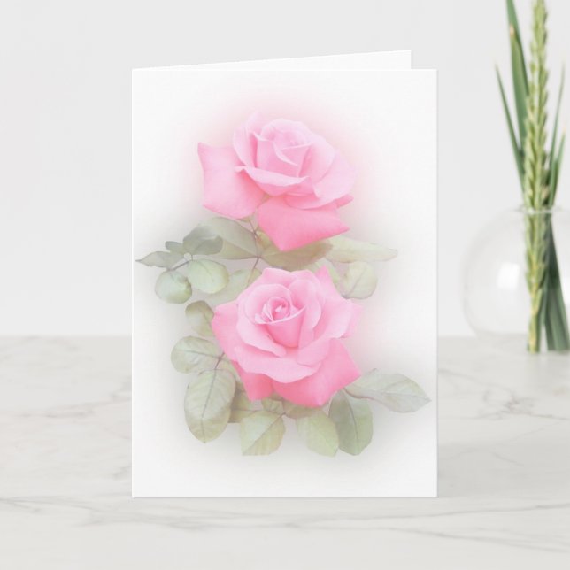 Pink Roses Card (Front)
